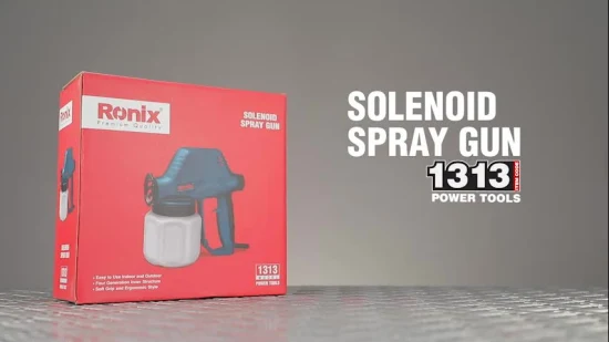 Ronix Hot Selling Model 1313 130W 800ml 0.8mm Mini Electric Spray Gun Machine Automatic Solenoid Spray Gun