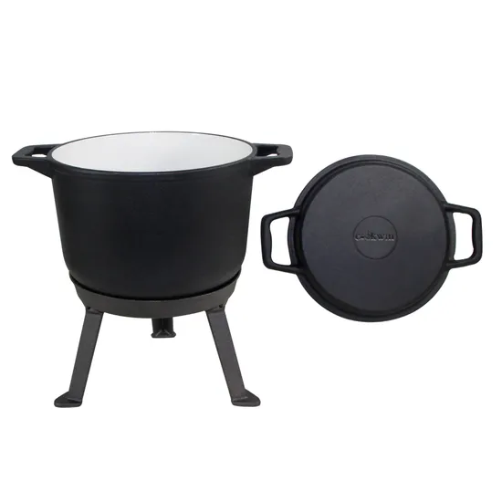5L 8L 10L 12L Outdoor Camping Three Legs Cooking Pot Cast Iron Dutch Oven Poland Pressure Cooker Cast Iron Meatpot 