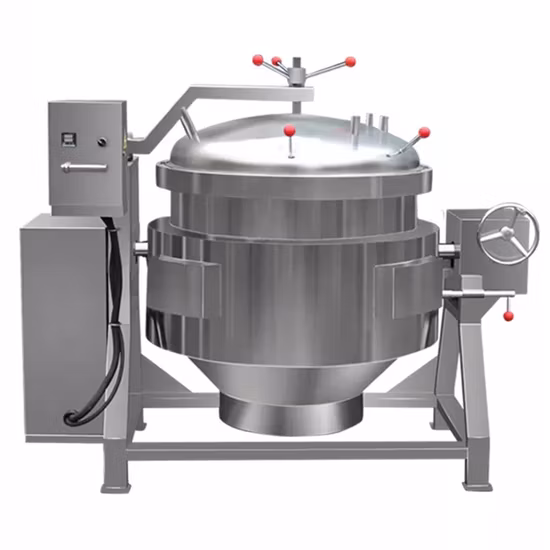 Electric Gas Pressure Cooker Machinery High Viscosity Food Processing Cooking Pot
