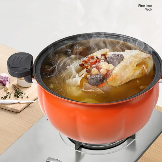 7L Household Non Stick Pumpkin Cooking Pot Micro Pressure Cooker Stew Pot 