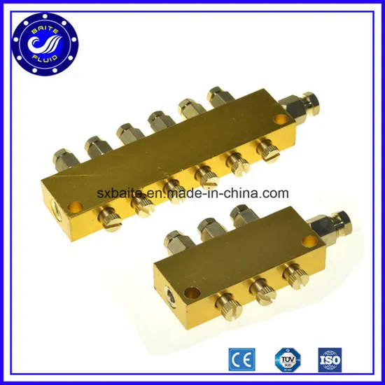 Brass B Type Tk Adjustable 6 Way Detect Volume Oil Manifold Distributors 